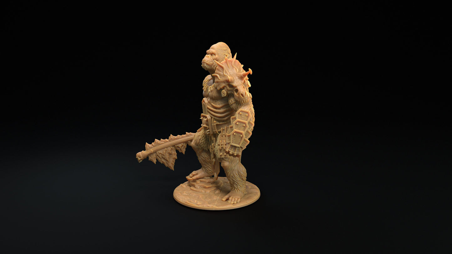 The Stone God | Dragon Trappers Lodge | The Simiax Legions | 32mm Scale Resin Printed Tabletop RPG Figures For DND 5E and OPR