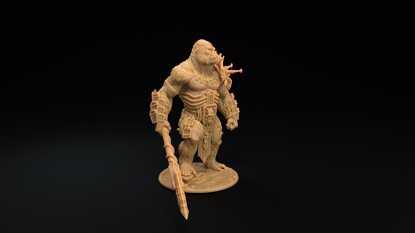 The Stone God | Dragon Trappers Lodge | The Simiax Legions | 32mm Scale Resin Printed Tabletop RPG Figures For DND 5E and OPR