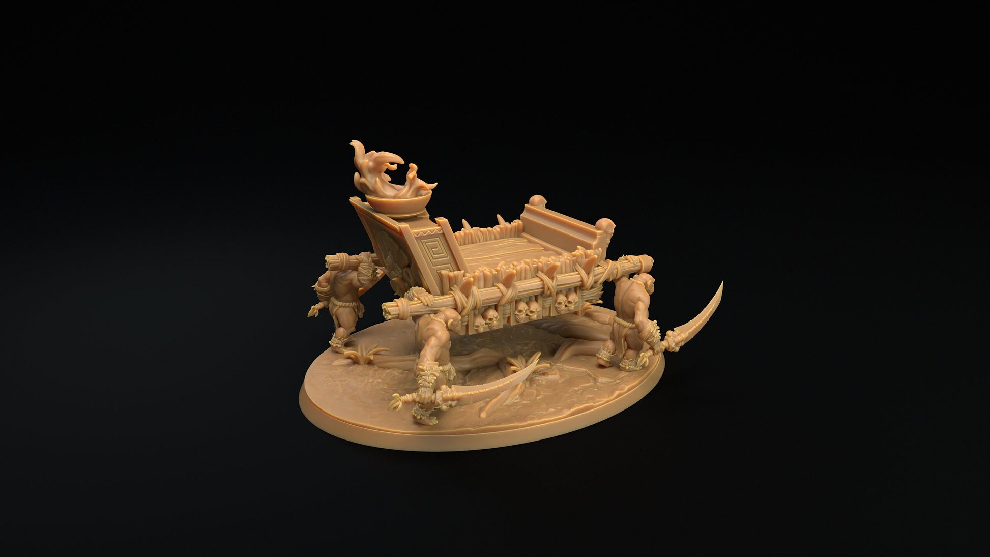 Bobokai Palanquin | Dragon Trappers Lodge | The Simiax Legions | 32mm Scale Resin Printed Tabletop RPG Figures For DND 5E and OPR