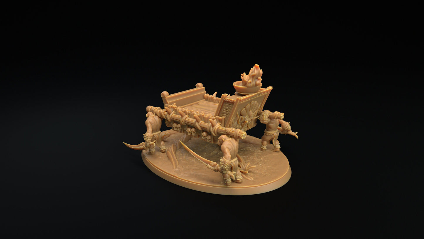 Bobokai Palanquin | Dragon Trappers Lodge | The Simiax Legions | 32mm Scale Resin Printed Tabletop RPG Figures For DND 5E and OPR