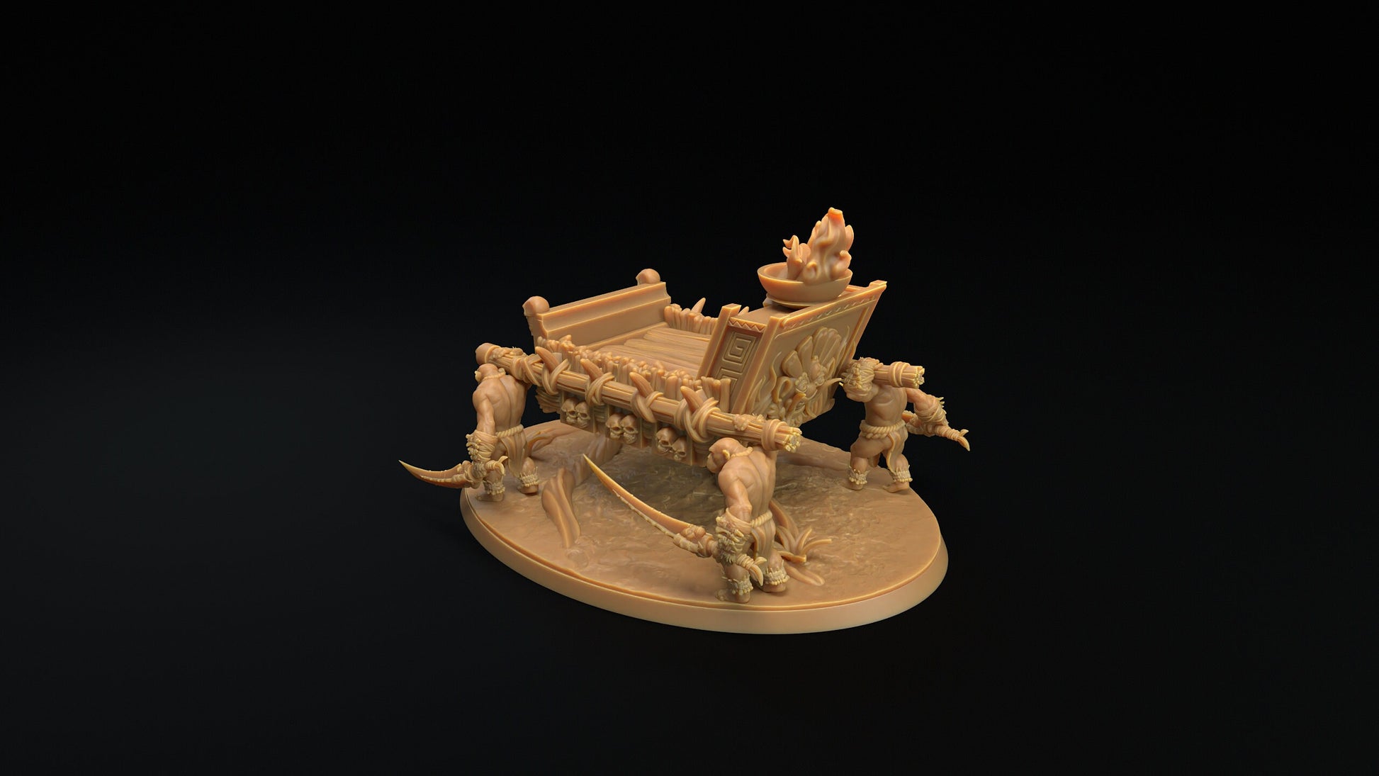 Bobokai Palanquin | Dragon Trappers Lodge | The Simiax Legions | 32mm Scale Resin Printed Tabletop RPG Figures For DND 5E and OPR