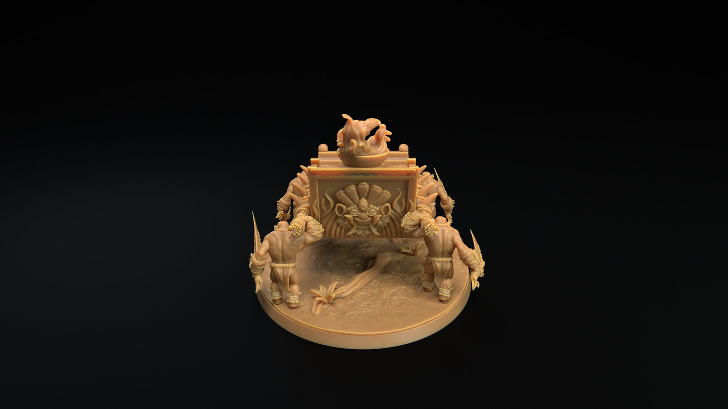 Bobokai Palanquin | Dragon Trappers Lodge | The Simiax Legions | 32mm Scale Resin Printed Tabletop RPG Figures For DND 5E and OPR