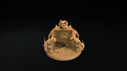 Bobokai Palanquin | Dragon Trappers Lodge | The Simiax Legions | 32mm Scale Resin Printed Tabletop RPG Figures For DND 5E and OPR