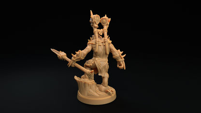 Bobokai Warlord | Dragon Trappers Lodge | The Simiax Legions | 32mm Scale Resin Printed Tabletop RPG Figures For DND 5E and OPR