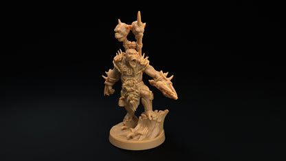 Bobokai Warlord | Dragon Trappers Lodge | The Simiax Legions | 32mm Scale Resin Printed Tabletop RPG Figures For DND 5E and OPR