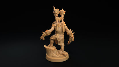 Bobokai Warlord | Dragon Trappers Lodge | The Simiax Legions | 32mm Scale Resin Printed Tabletop RPG Figures For DND 5E and OPR