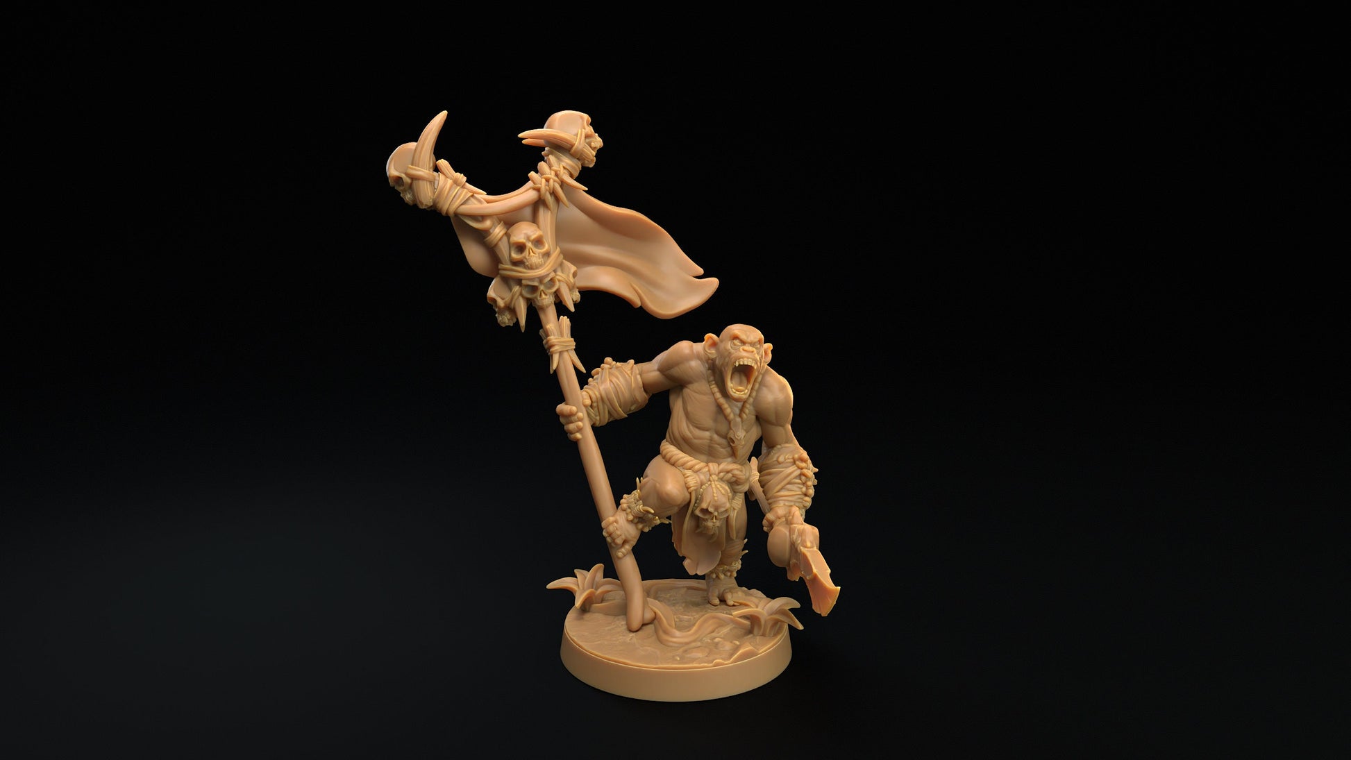Bobokai Command Group Set | Dragon Trappers Lodge | The Simiax Legions | 32mm Scale Resin Printed Tabletop RPG Figures For DND 5E and OPR