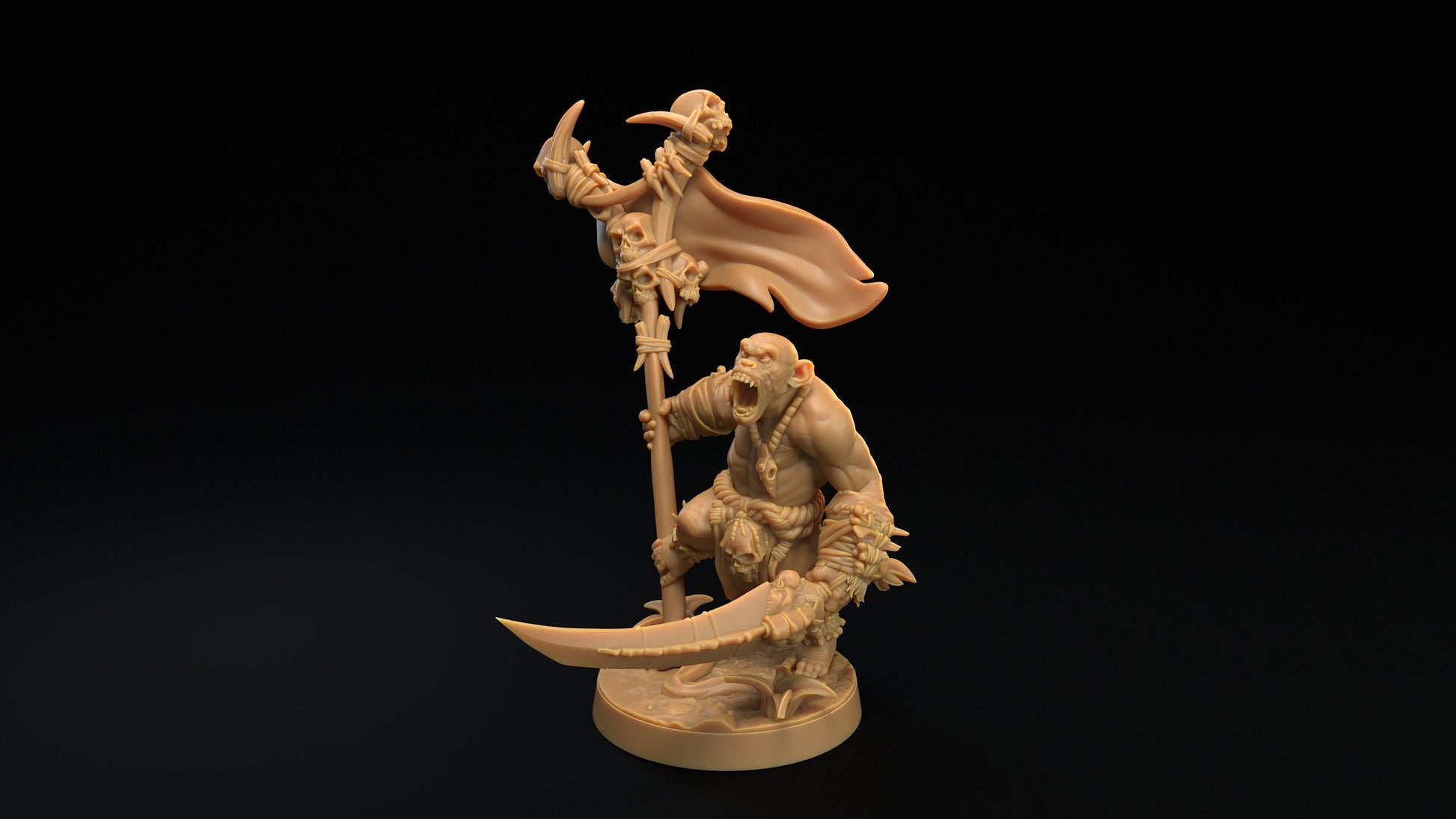 Bobokai Command Group Set | Dragon Trappers Lodge | The Simiax Legions | 32mm Scale Resin Printed Tabletop RPG Figures For DND 5E and OPR
