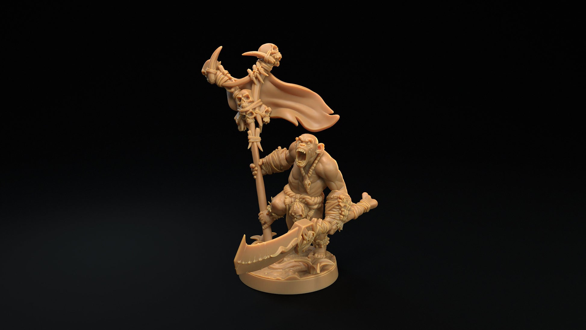 Bobokai Command Group Set | Dragon Trappers Lodge | The Simiax Legions | 32mm Scale Resin Printed Tabletop RPG Figures For DND 5E and OPR