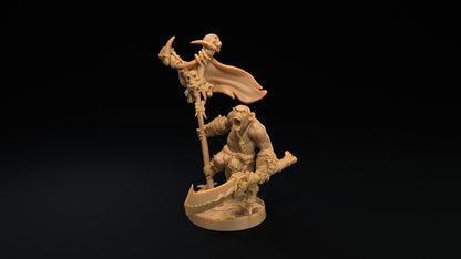 Bobokai Command Group Set | Dragon Trappers Lodge | The Simiax Legions | 32mm Scale Resin Printed Tabletop RPG Figures For DND 5E and OPR