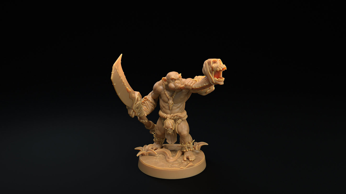 Bobokai Command Group Set | Dragon Trappers Lodge | The Simiax Legions | 32mm Scale Resin Printed Tabletop RPG Figures For DND 5E and OPR