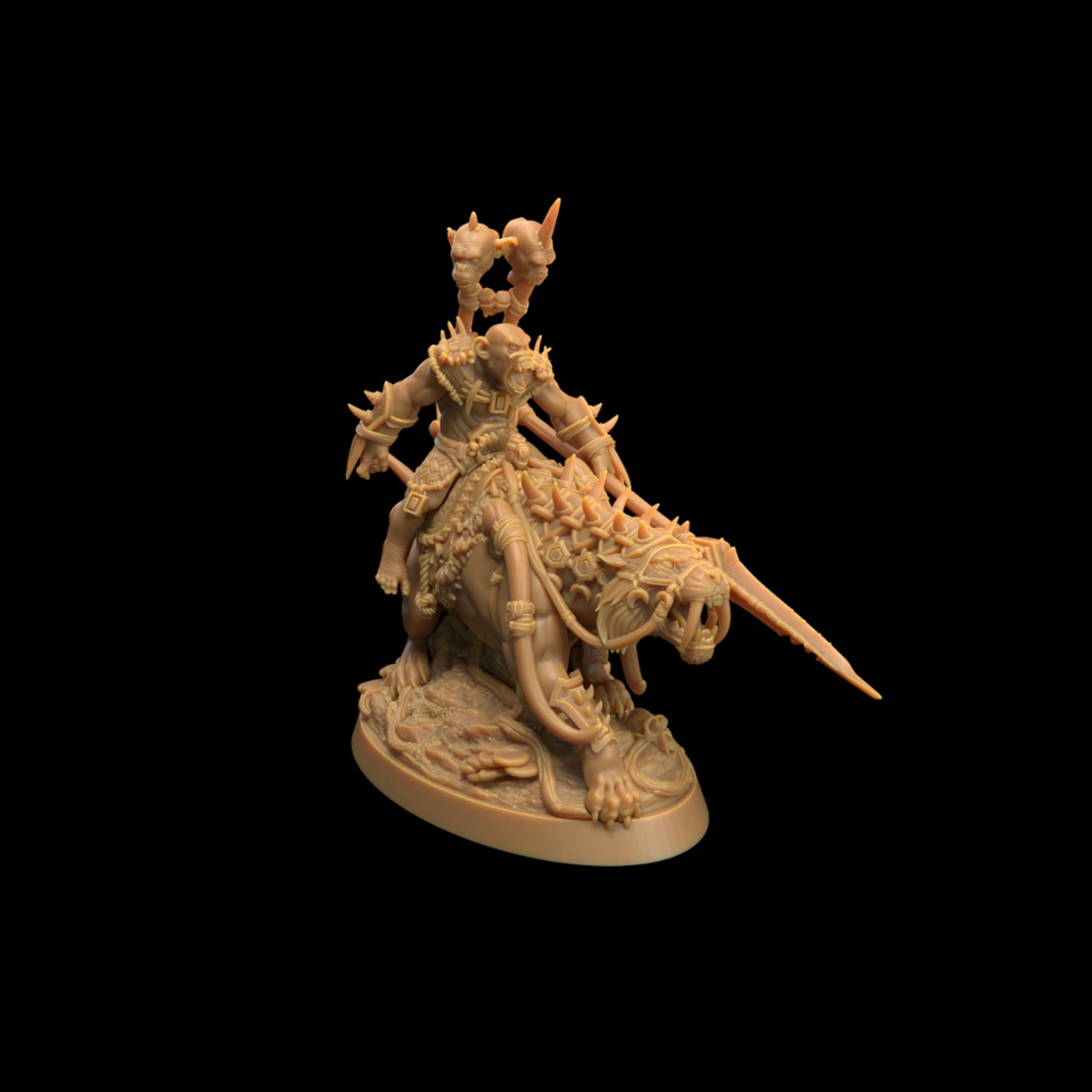 Mounted Bobokai Leader | Dragon Trappers Lodge | The Simiax Legions | 32mm Scale Resin Printed Tabletop RPG Figures For DND 5E and OPR