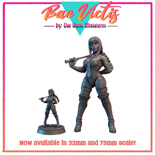 Devil Hunter Mistress | Bae Victis | Vae Victis Miniatures | 32mm Scale Resin Printed Tabletop RPG Figures for Tabletop RPG's or Wargaming