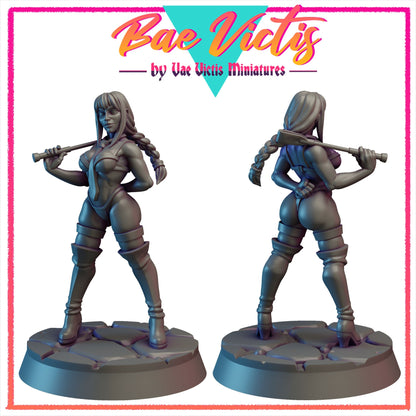 Devil Hunter Mistress | Bae Victis | Vae Victis Miniatures | 32mm Scale Resin Printed Tabletop RPG Figures for Tabletop RPG's or Wargaming