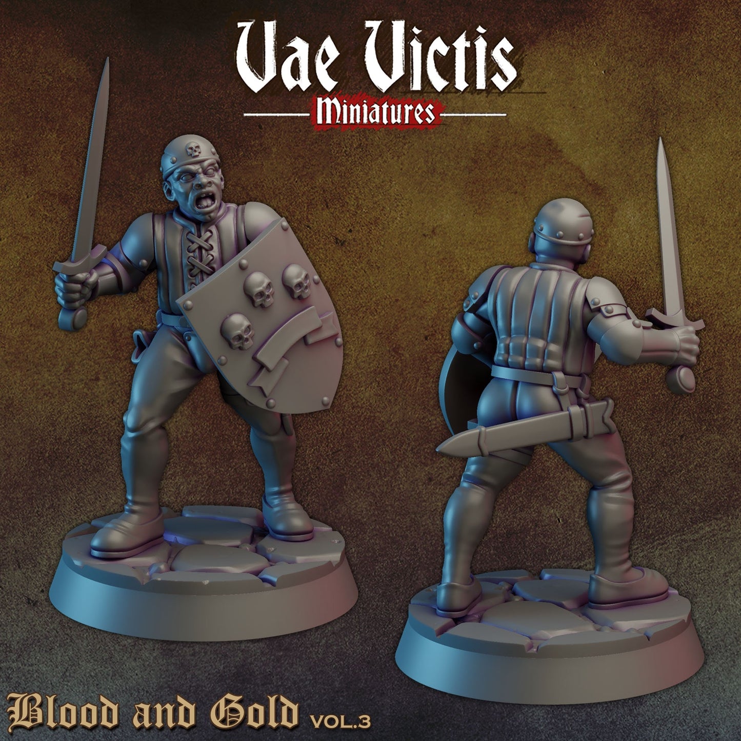 Human Mercenaries Set | Vae Victis Miniatures | 32mm Scale Resin Printed Tabletop RPG Figures for Tabletop Roleplaying or Wargaming
