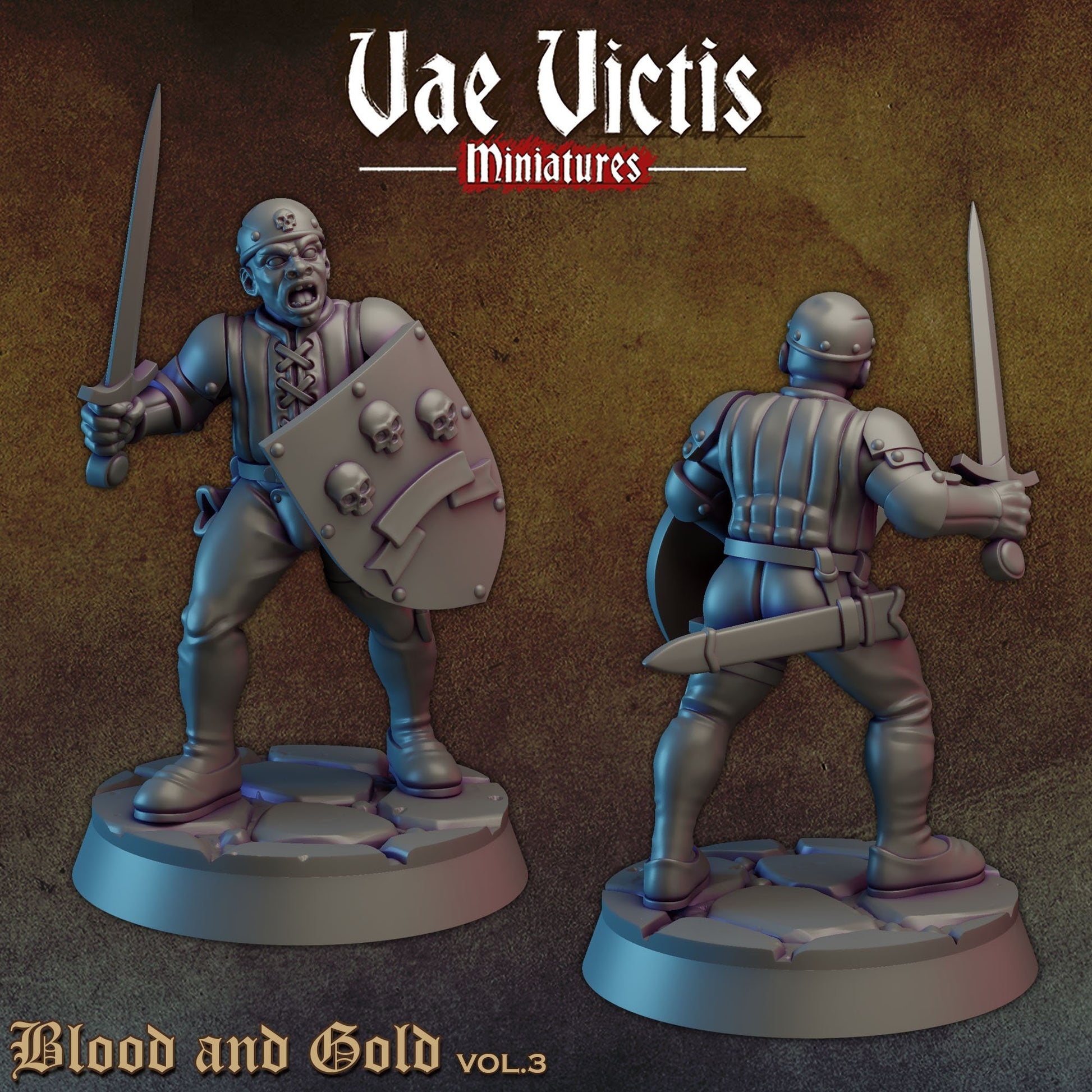 Human Mercenaries Set | Vae Victis Miniatures | 32mm Scale Resin Printed Tabletop RPG Figures for Tabletop Roleplaying or Wargaming
