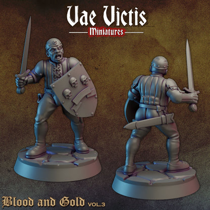 Human Mercenaries Set | Vae Victis Miniatures | 32mm Scale Resin Printed Tabletop RPG Figures for Tabletop Roleplaying or Wargaming