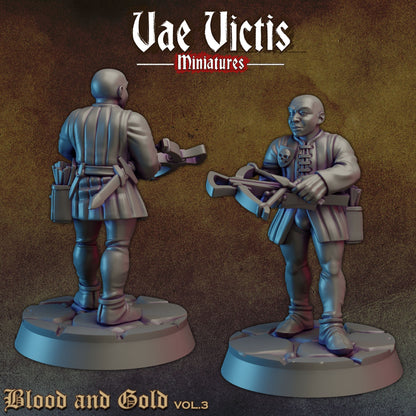 Human Mercenaries Set | Vae Victis Miniatures | 32mm Scale Resin Printed Tabletop RPG Figures for Tabletop Roleplaying or Wargaming