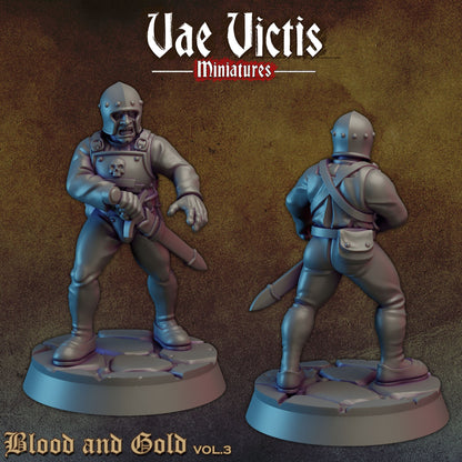 Human Mercenaries Set | Vae Victis Miniatures | 32mm Scale Resin Printed Tabletop RPG Figures for Tabletop Roleplaying or Wargaming