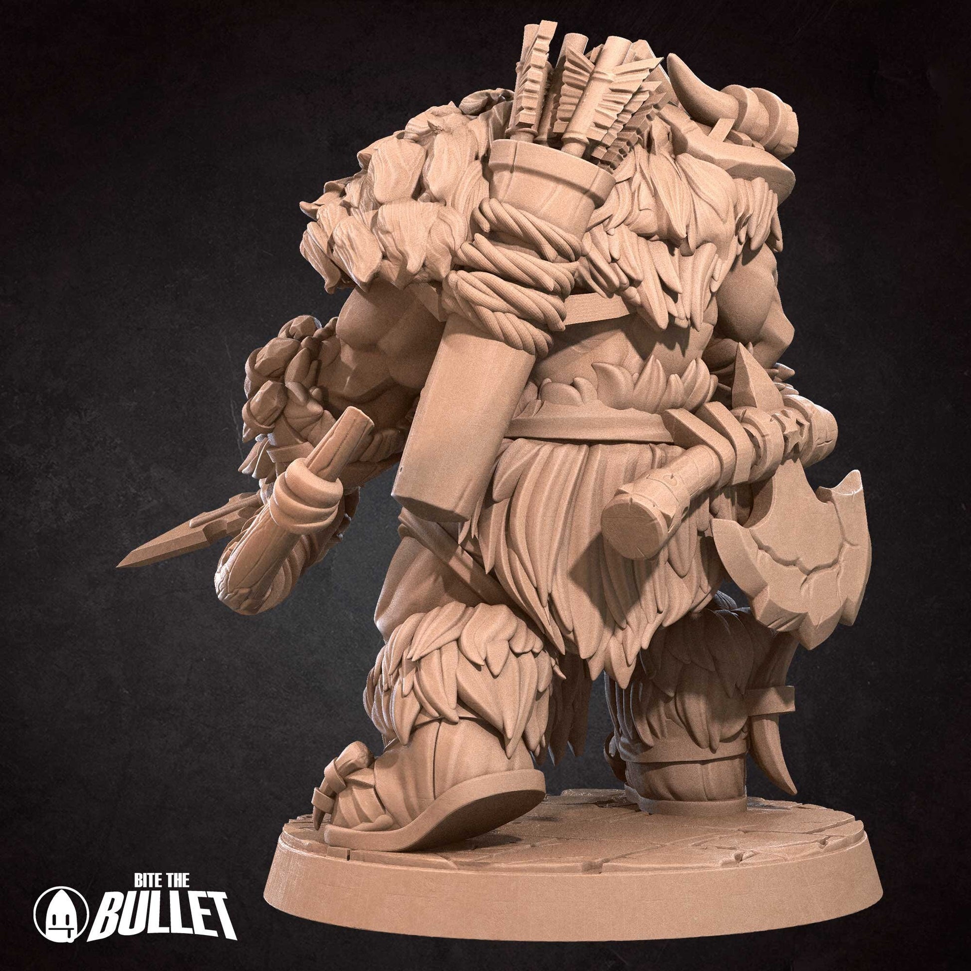 Orc Ranger & Bear | Bite The Bullet | 35mm Scale | Resin Printed Tabletop RPG Miniature Figures | DND | 5E