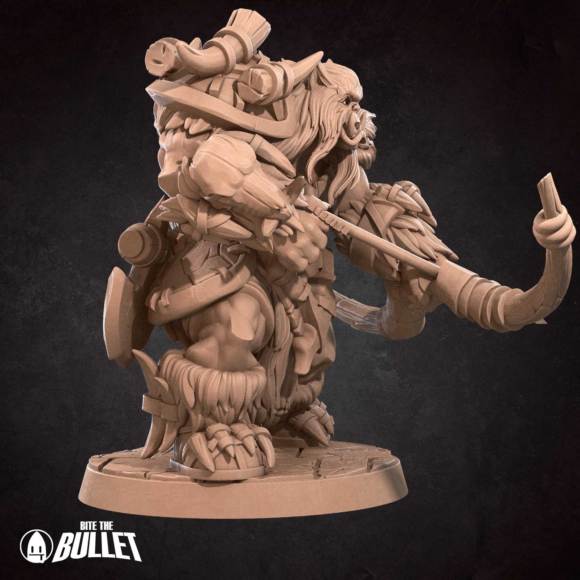 Orc Ranger & Bear | Bite The Bullet | 35mm Scale | Resin Printed Tabletop RPG Miniature Figures | DND | 5E