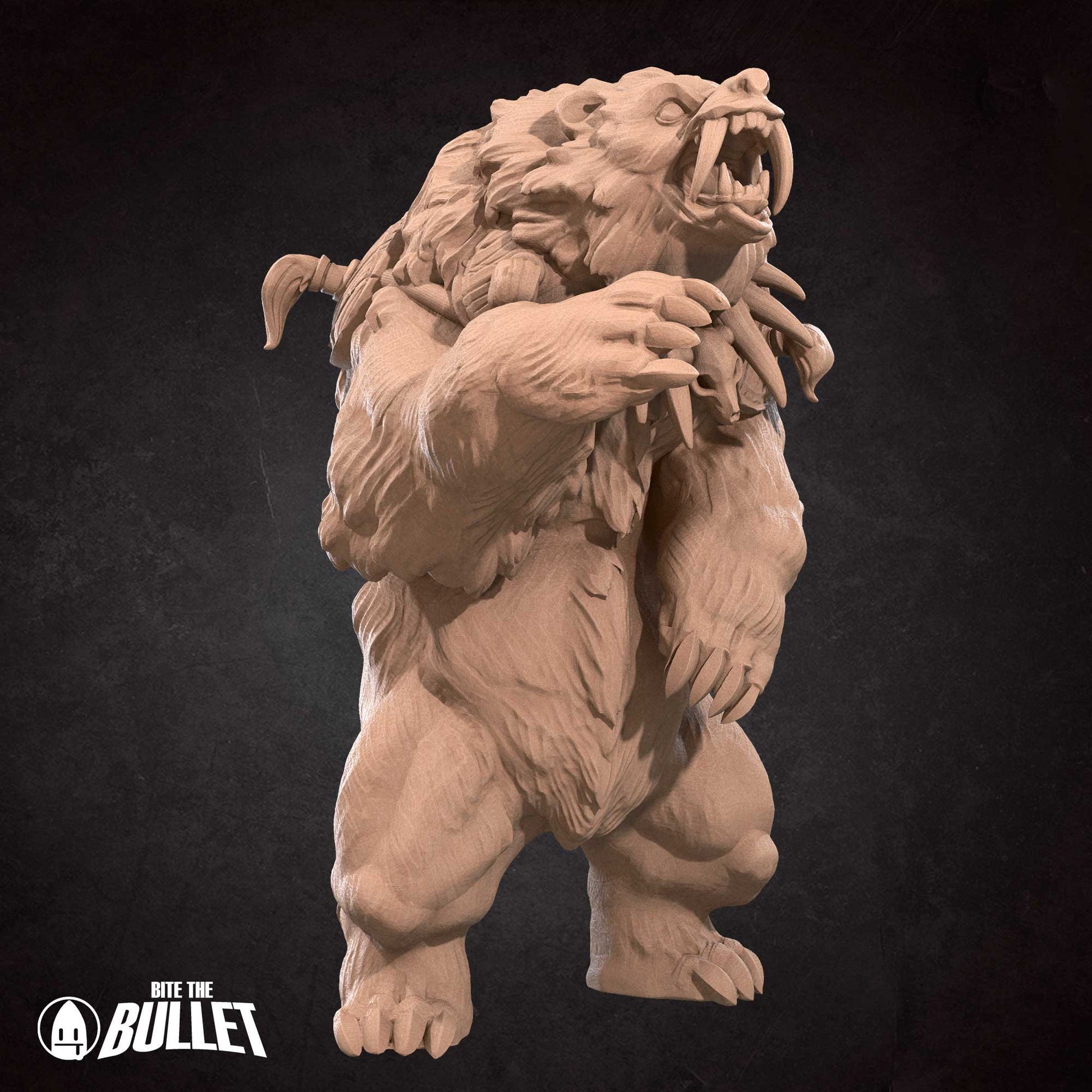 Orc Ranger & Bear | Bite The Bullet | 35mm Scale | Resin Printed Tabletop RPG Miniature Figures | DND | 5E