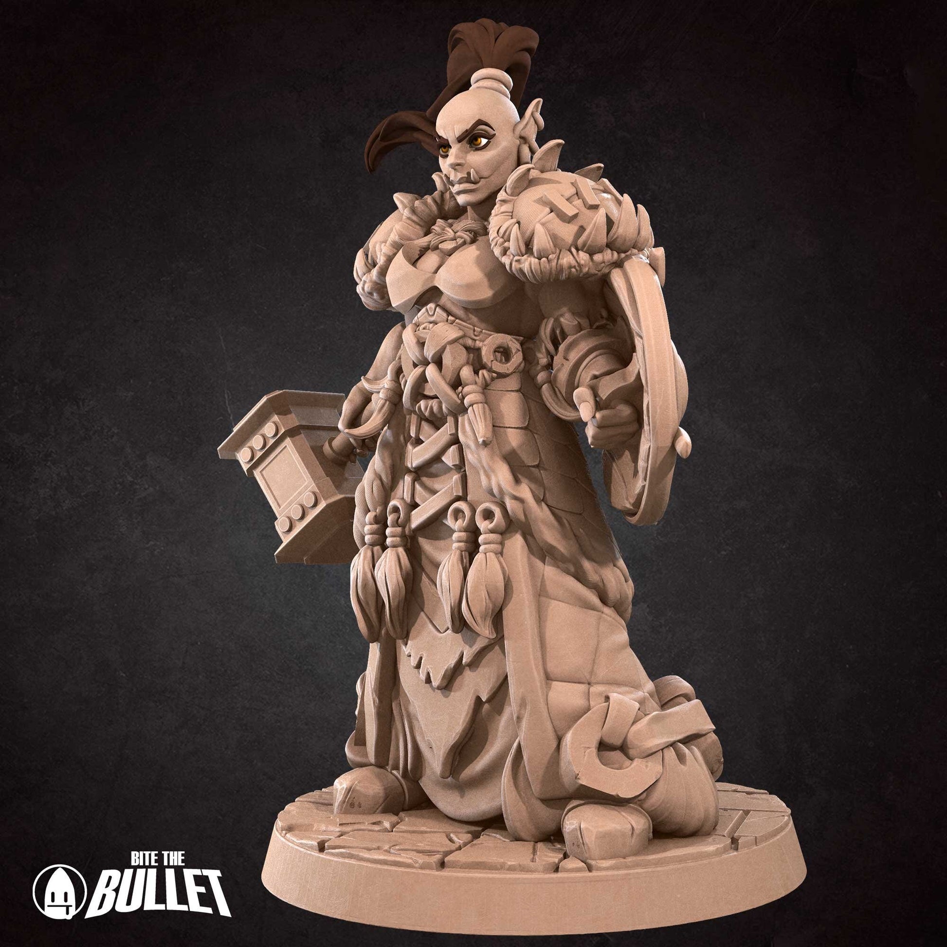 Orc Fighter | Bite The Bullet | 35mm Scale | Resin Printed Tabletop RPG Miniature Figures | DND | 5E