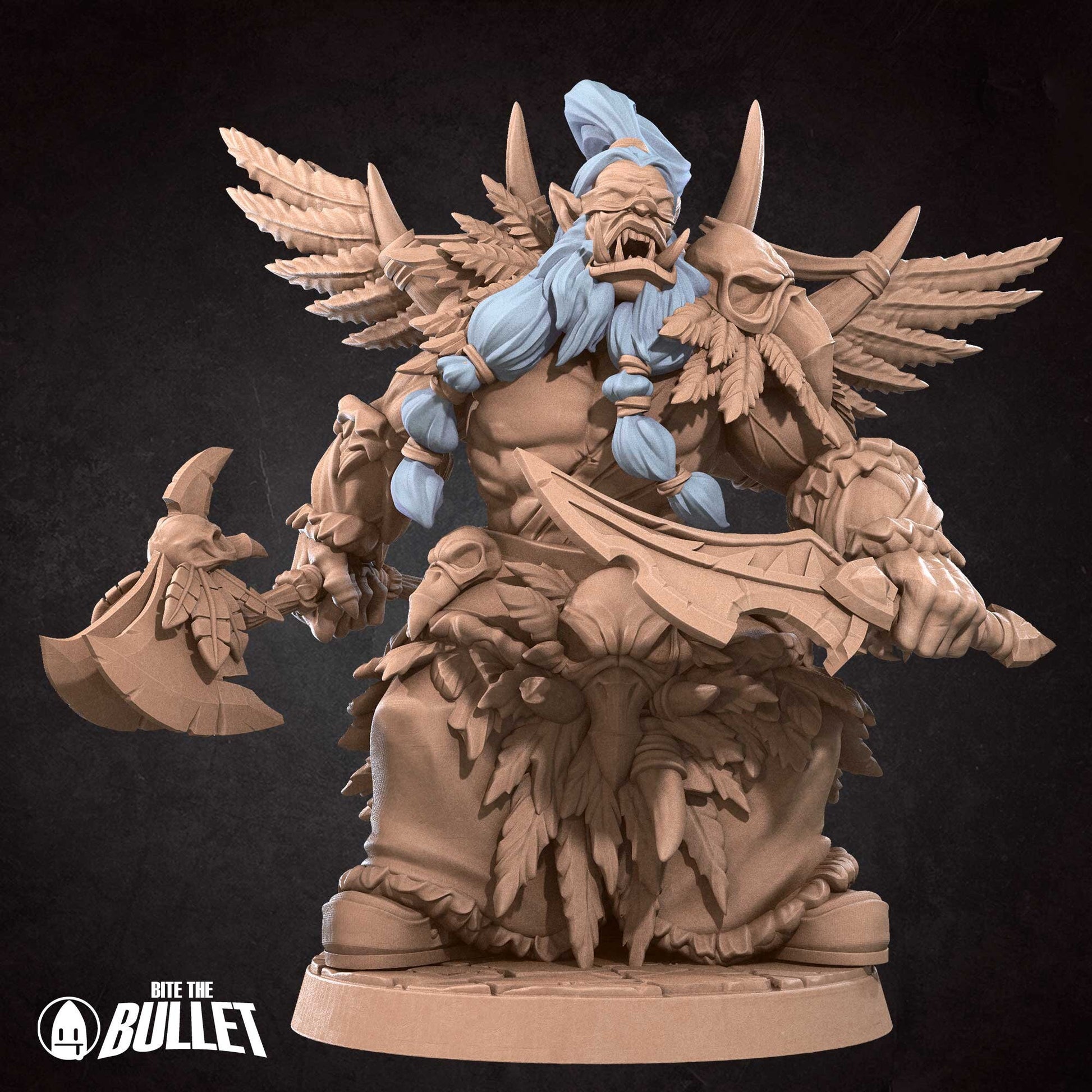 Orc Druid | Bite The Bullet | 35mm Scale | Resin Printed Tabletop RPG Miniature Figures | DND | 5E