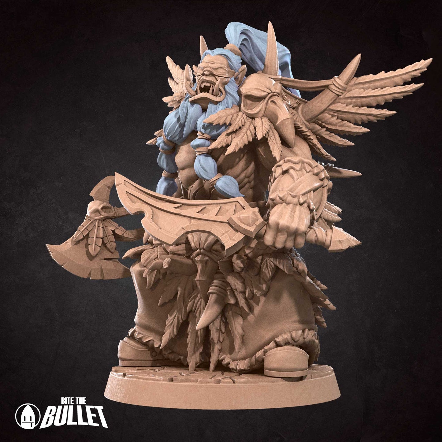 Orc Druid | Bite The Bullet | 35mm Scale | Resin Printed Tabletop RPG Miniature Figures | DND | 5E