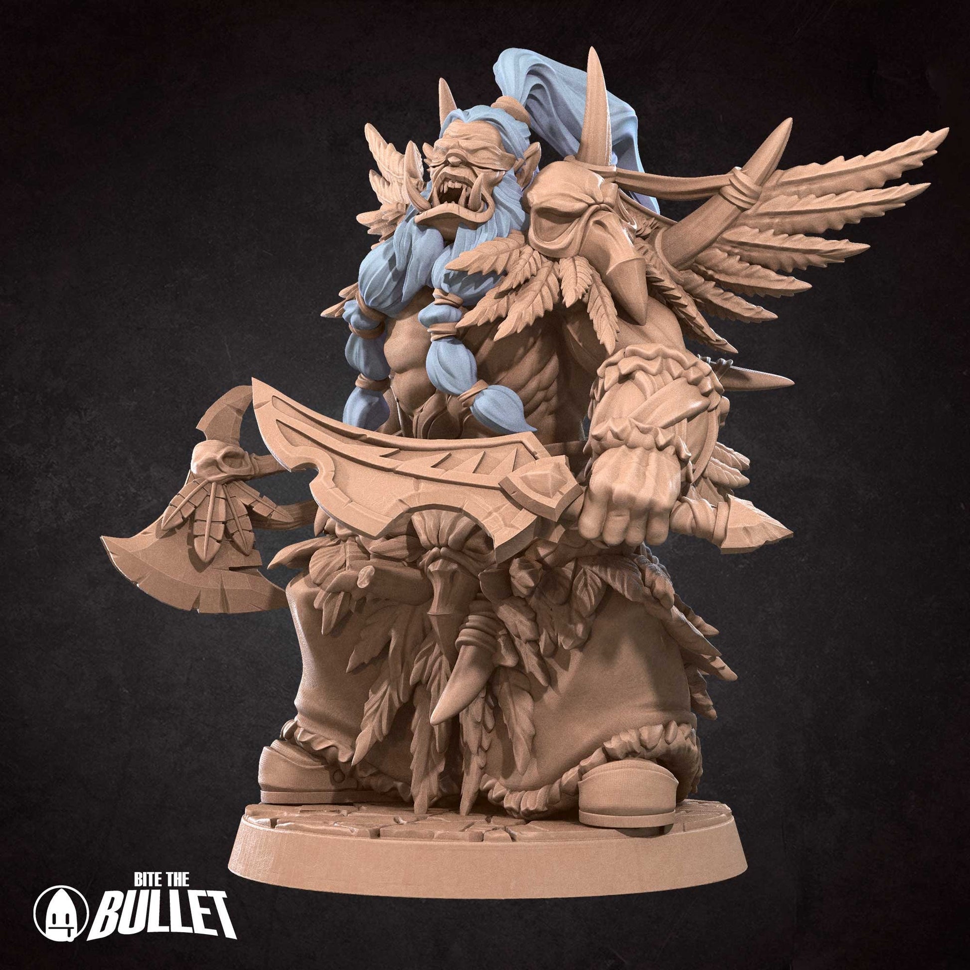 Orc Druid | Bite The Bullet | 35mm Scale | Resin Printed Tabletop RPG Miniature Figures | DND | 5E