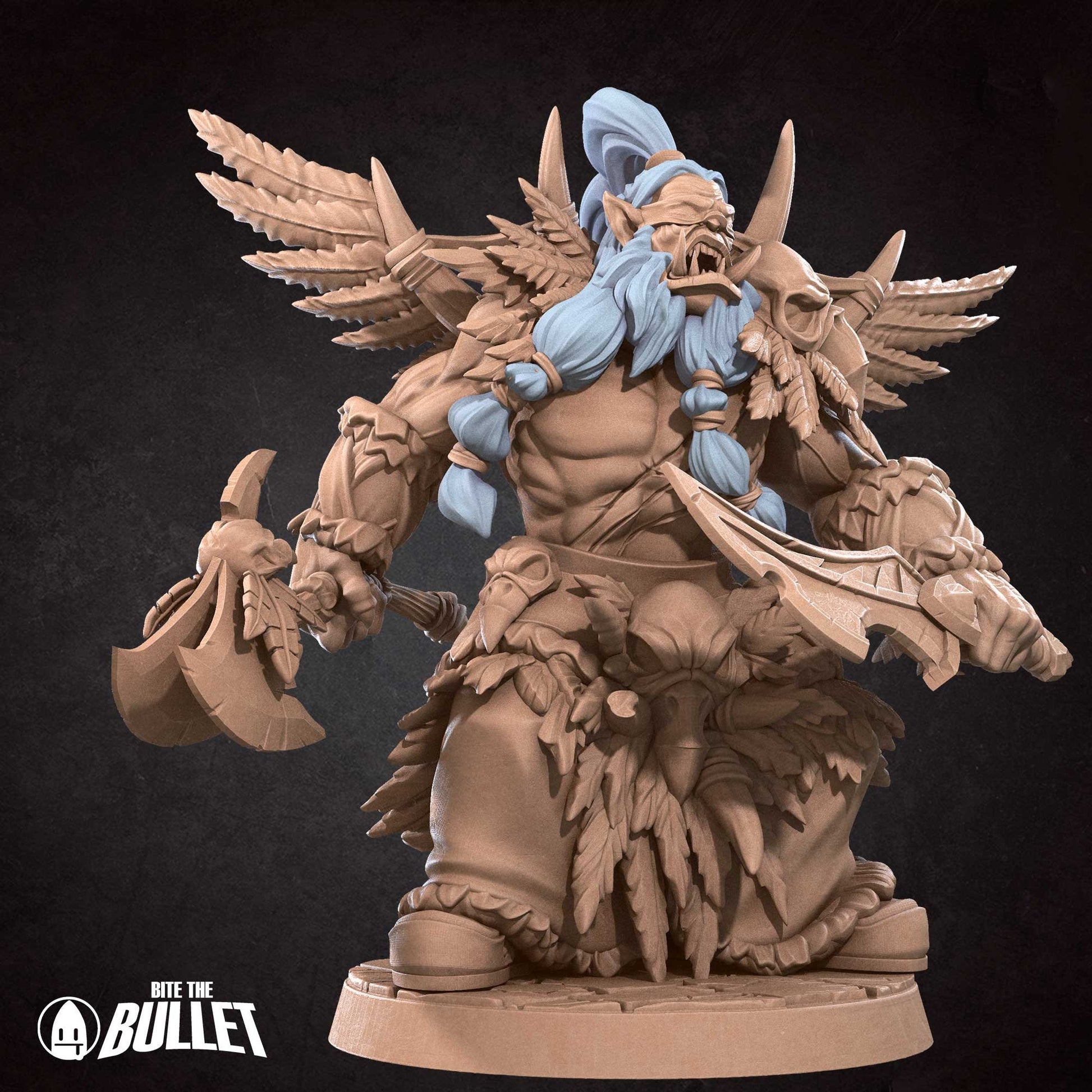 Orc Druid | Bite The Bullet | 35mm Scale | Resin Printed Tabletop RPG Miniature Figures | DND | 5E