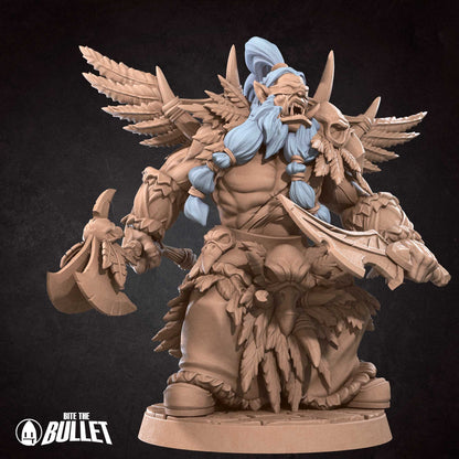 Orc Druid | Bite The Bullet | 35mm Scale | Resin Printed Tabletop RPG Miniature Figures | DND | 5E