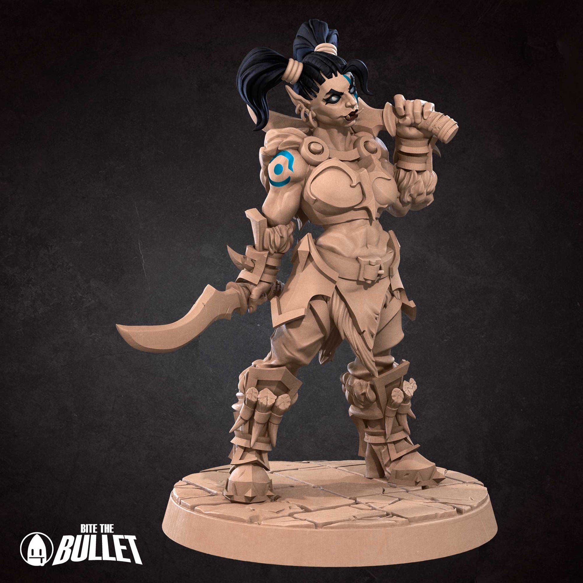 Orc Rogue | NSFW Option | Bite The Bullet | 35mm Scale | Resin Printed Tabletop RPG Miniature Figures | DND | 5E
