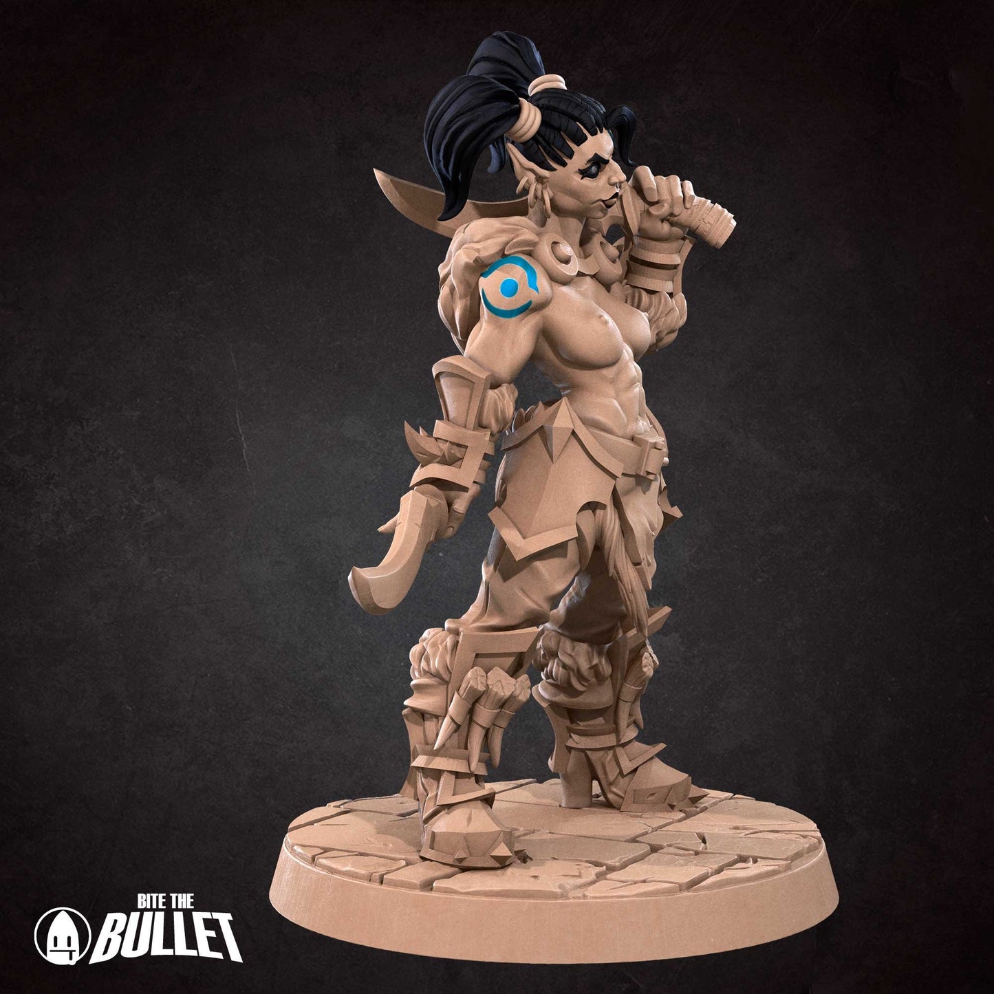 Orc Rogue | NSFW Option | Bite The Bullet | 35mm Scale | Resin Printed Tabletop RPG Miniature Figures | DND | 5E
