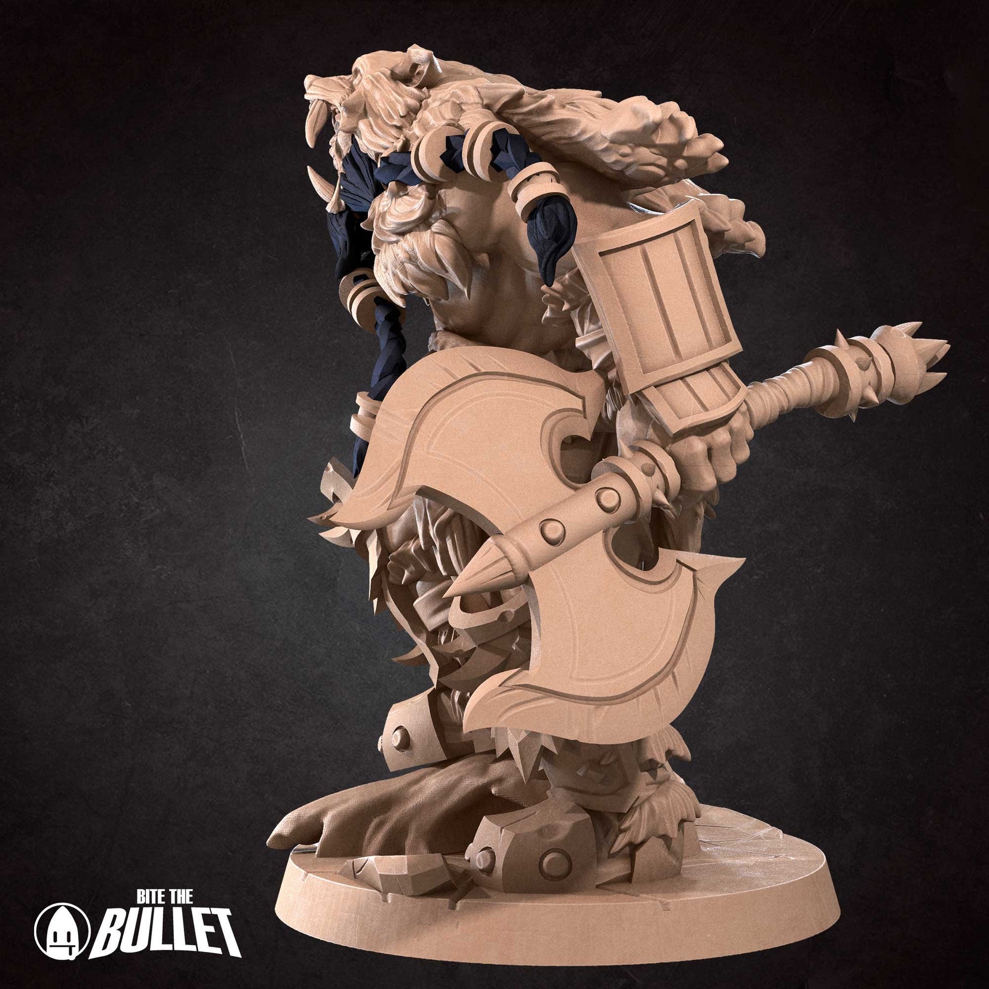 Orc Barbarian | Bite The Bullet | 35mm Scale | Resin Printed Tabletop RPG Miniature Figures | DND | 5E