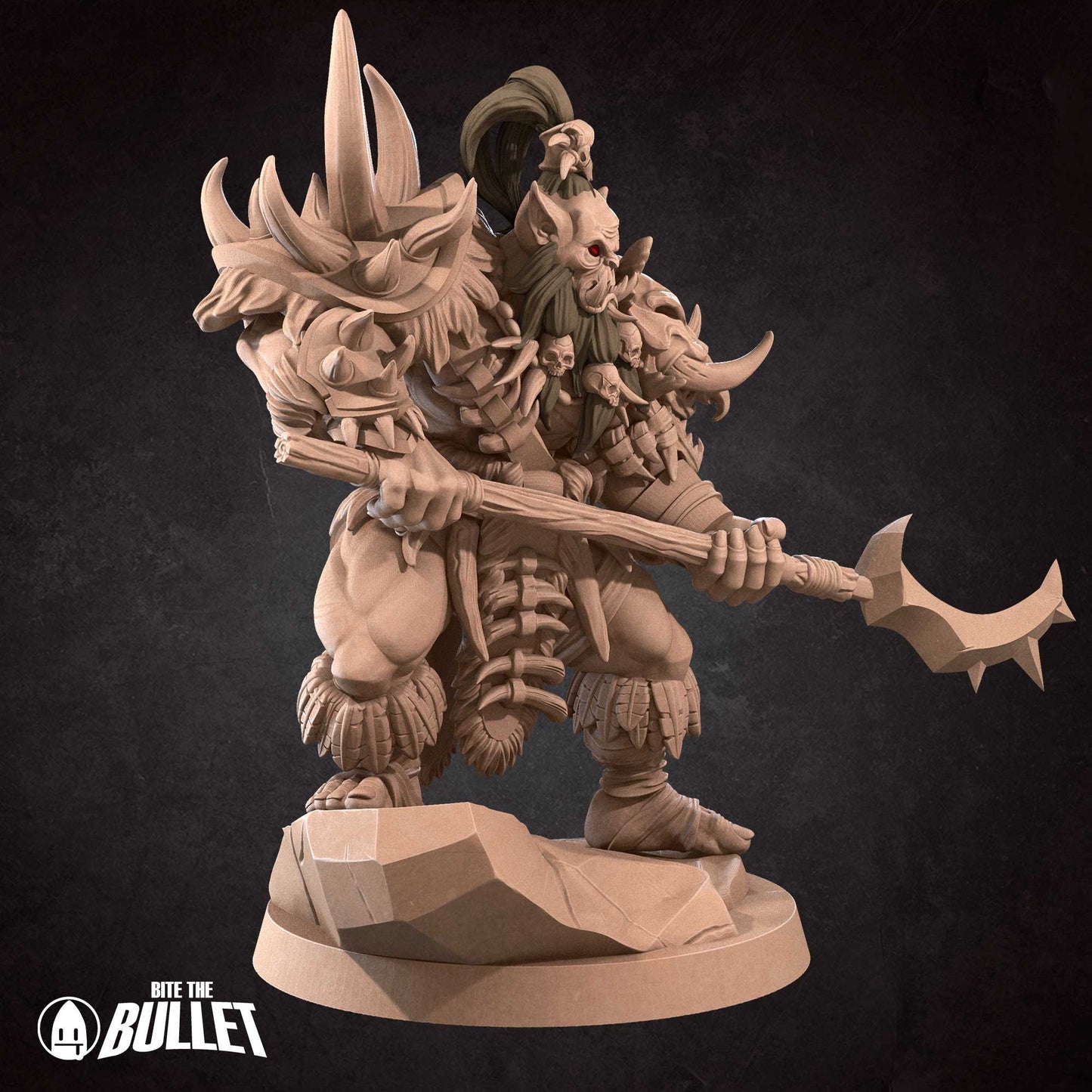 Orc Necromancer | Bite The Bullet | 35mm Scale | Resin Printed Tabletop RPG Miniature Figures | DND | 5E