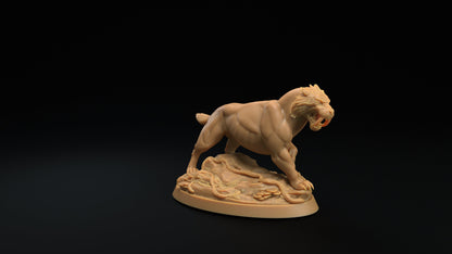 Saber-Toothed Tiger Set | Dragon Trappers Lodge | The Simiax Legions | 32mm Scale Resin Printed Tabletop RPG Figures For DND 5E and OPR