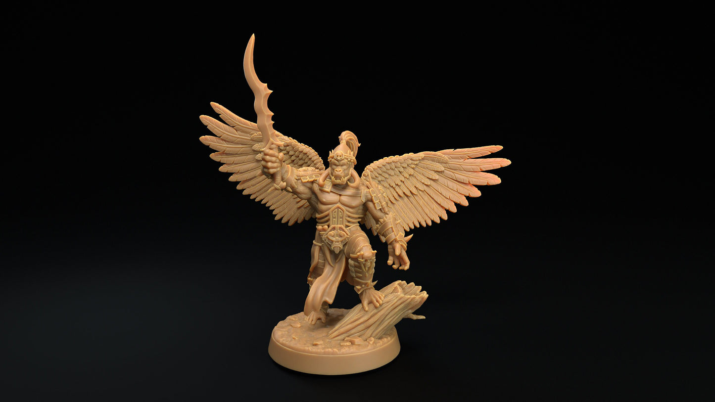 Gor'kul Silverback Hero | Dragon Trappers Lodge | The Simiax Legions | 32mm Scale Resin Printed Tabletop RPG Figures For DND 5E and OPR