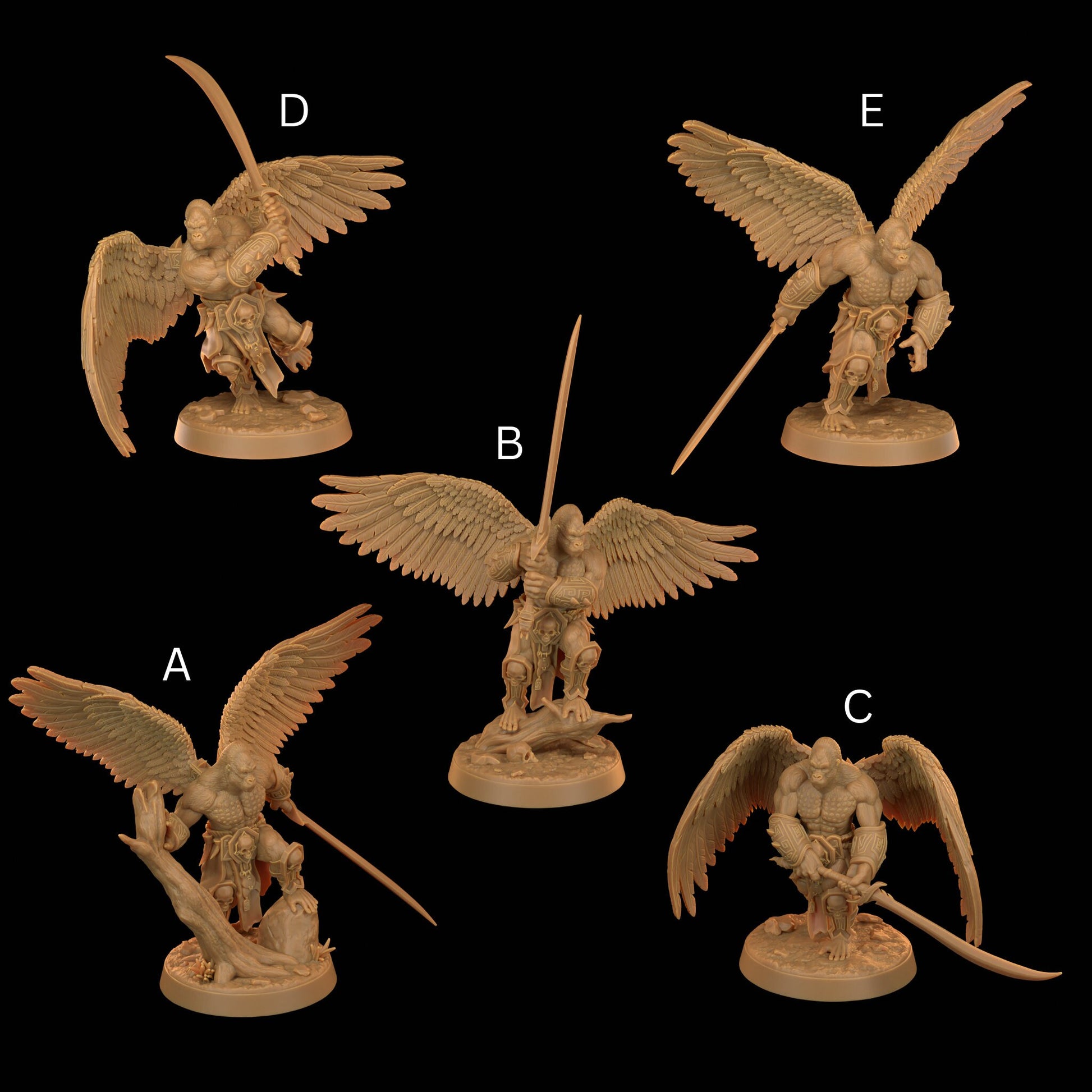 Gor'kul Deathbringers Set | Dragon Trappers Lodge | The Simiax Legions | 32mm Scale Resin Printed Tabletop RPG Figures For DND 5E and OPR