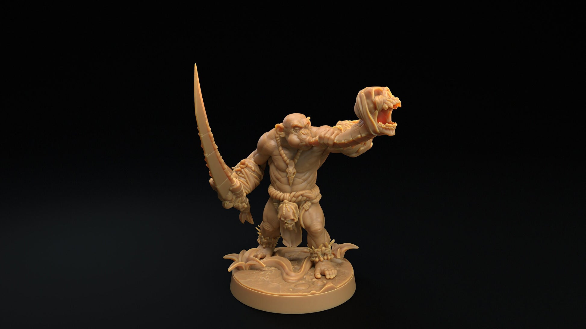 Bobokai Command Group Set | Dragon Trappers Lodge | The Simiax Legions | 32mm Scale Resin Printed Tabletop RPG Figures For DND 5E and OPR