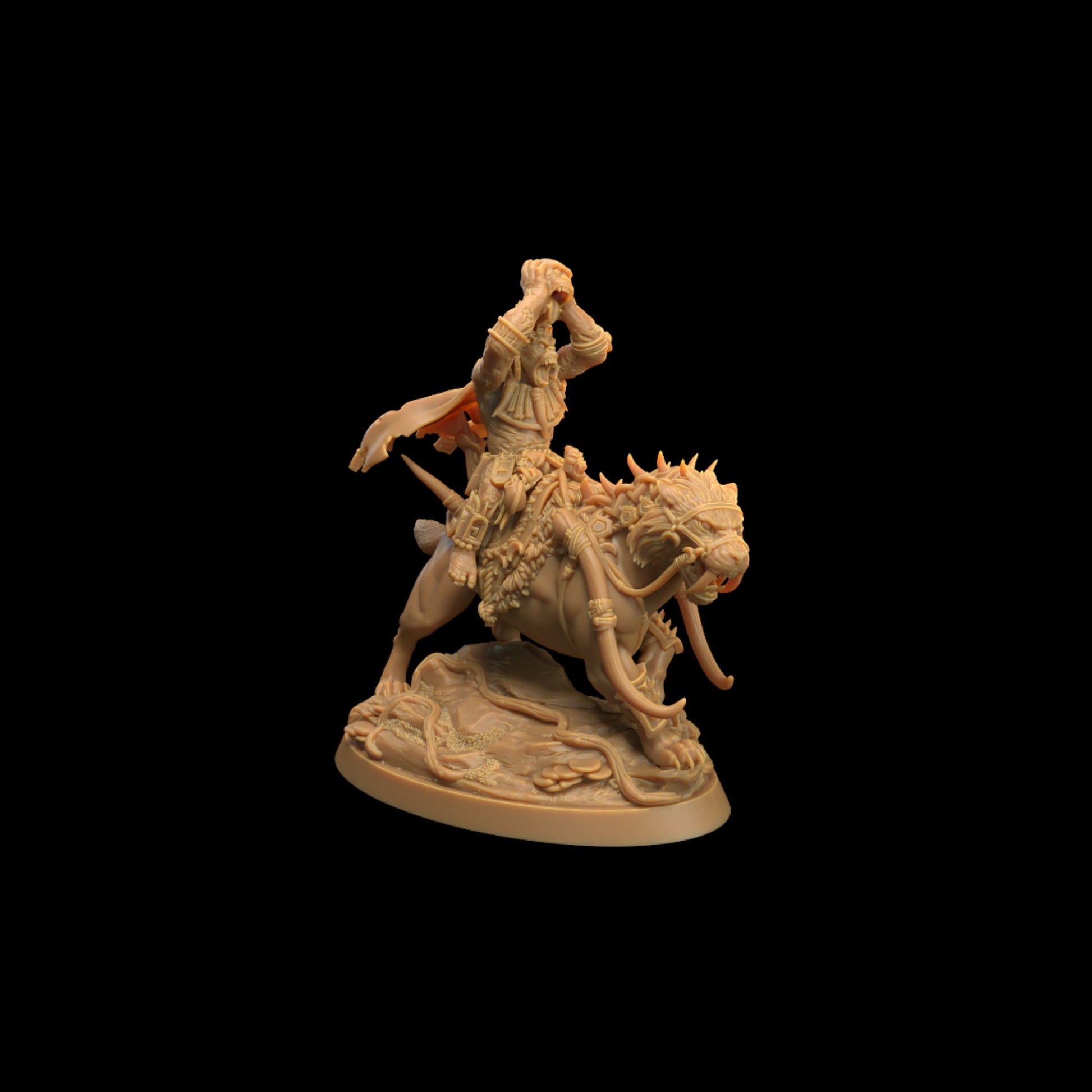 Mounted Bobokai Leader | Dragon Trappers Lodge | The Simiax Legions | 32mm Scale Resin Printed Tabletop RPG Figures For DND 5E and OPR