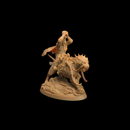 Mounted Bobokai Leader | Dragon Trappers Lodge | The Simiax Legions | 32mm Scale Resin Printed Tabletop RPG Figures For DND 5E and OPR