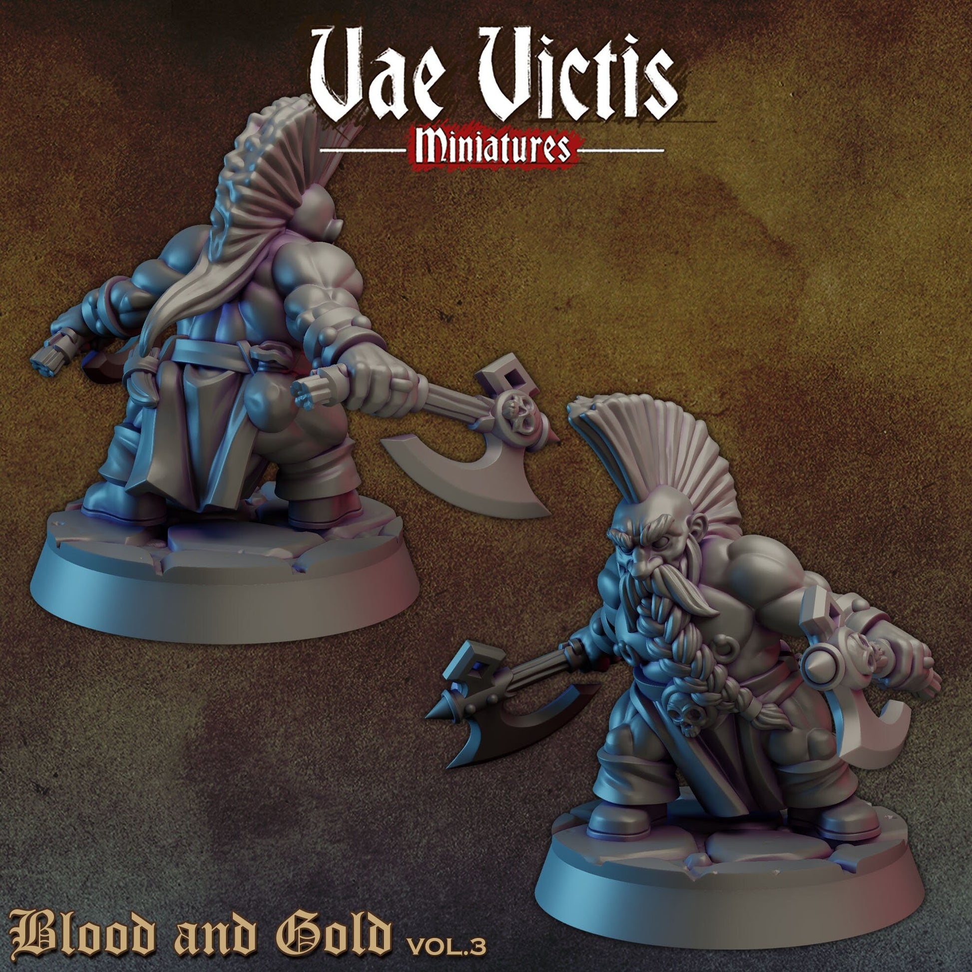Dwarf Berserker | Vae Victis Miniatures | 32mm Scale Resin Printed Tabletop RPG Figures for Tabletop Roleplaying or Wargaming