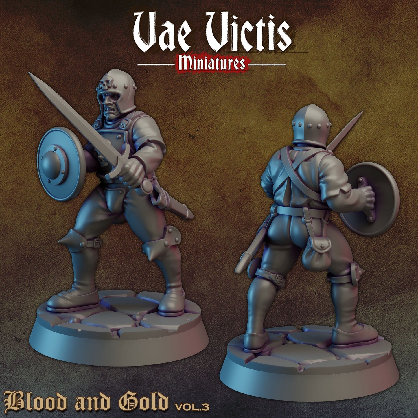 Human Mercenaries Set | Vae Victis Miniatures | 32mm Scale Resin Printed Tabletop RPG Figures for Tabletop Roleplaying or Wargaming