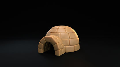 Igloo | Dragon Trappers Lodge | Winter Advent Calendar | 32mm Scale Resin Printed Tabletop RPG Terrain For DND 5E and One Page Rules