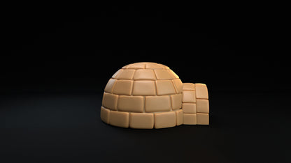 Igloo | Dragon Trappers Lodge | Winter Advent Calendar | 32mm Scale Resin Printed Tabletop RPG Terrain For DND 5E and One Page Rules