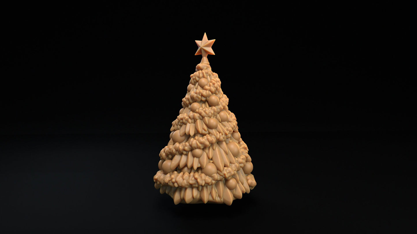 Christmas Tree | Dragon Trappers Lodge | Winter Advent Calendar | 32mm Scale Resin Printed Tabletop RPG Terrain For DND 5E and OPR