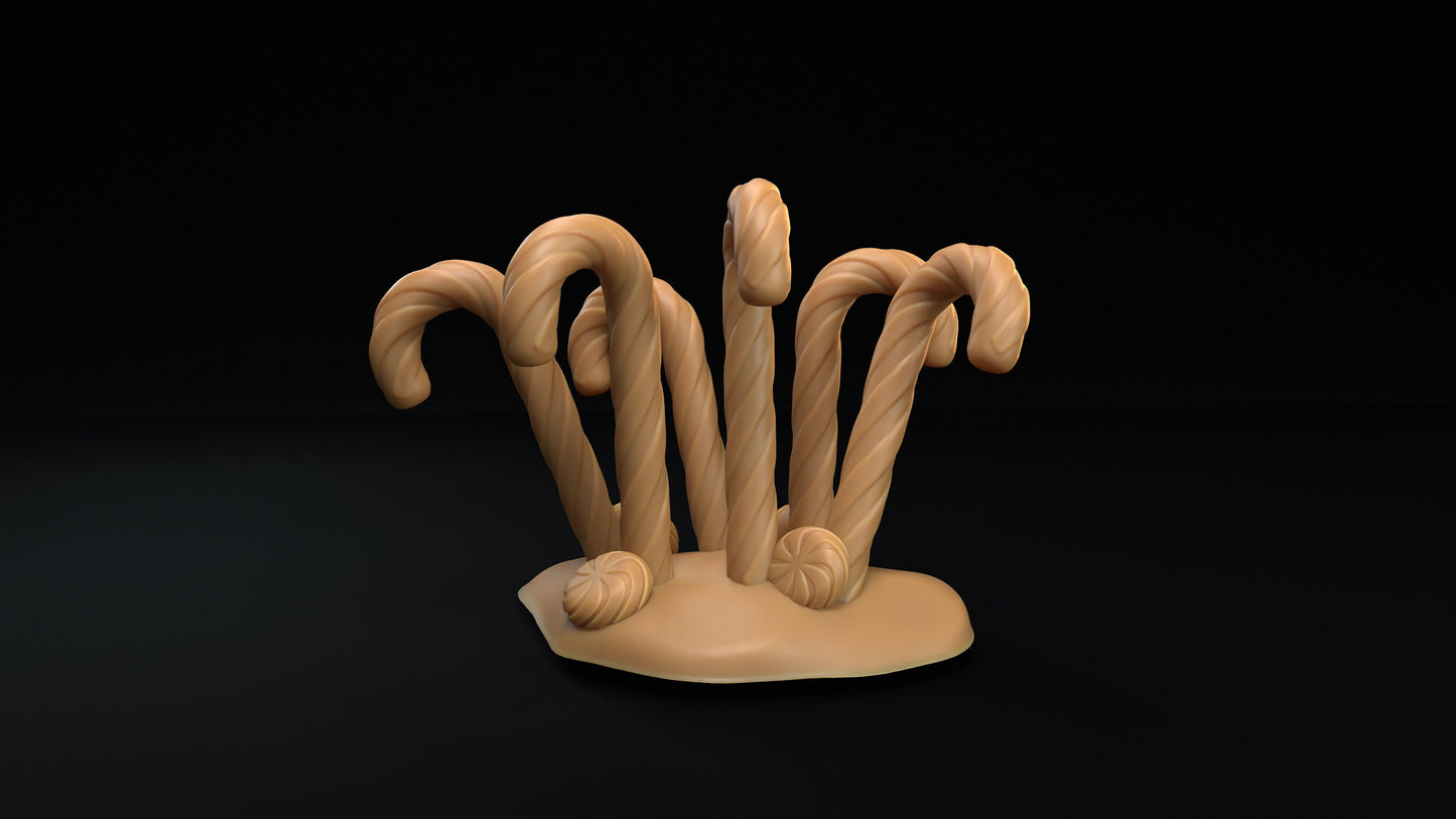 Giant Candy Canes | Dragon Trappers Lodge | Winter Advent Calendar | 32mm Scale Resin Printed Tabletop RPG Terrain For DND 5E and OPR