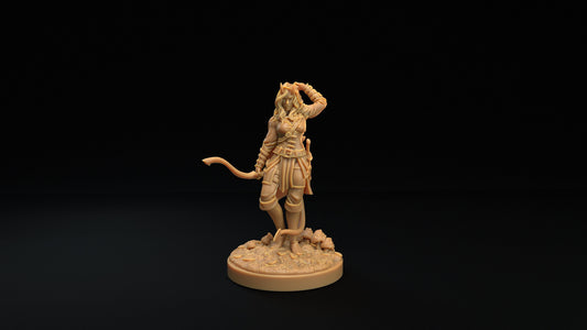 Tiefling Archer | Dragon Trappers Lodge | Winter Advent Calendar | 32mm Scale Resin Printed Tabletop RPG Figure For DND 5E and OPR