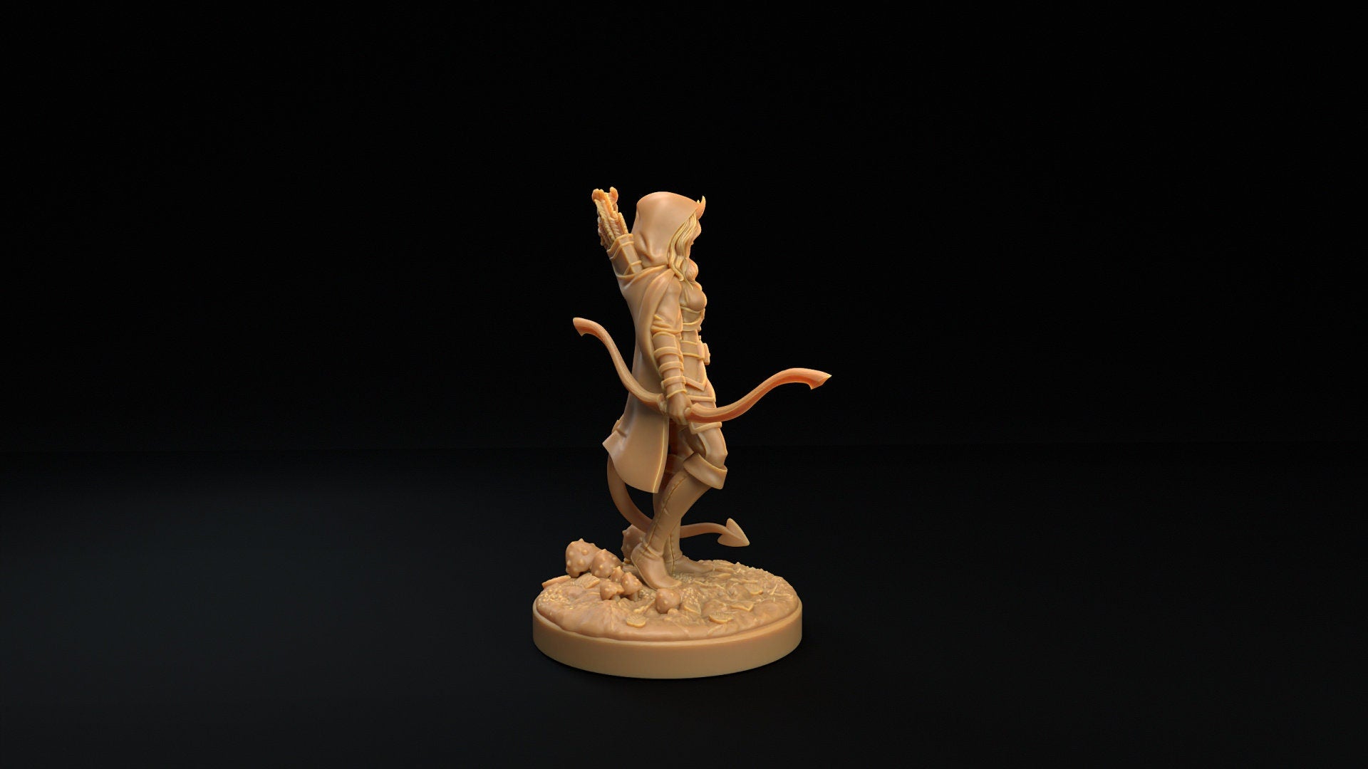 Tiefling Archer | Dragon Trappers Lodge | Winter Advent Calendar | 32mm Scale Resin Printed Tabletop RPG Figure For DND 5E and OPR